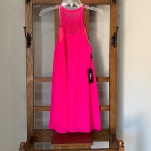 Women’s Lulus mini dress in hot pink. New with tags